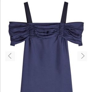 New Tibi Mendini twill top size 4 blue navy